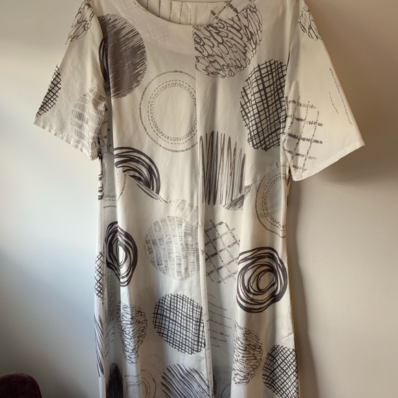 Vintage Circle-Print Oversized Dress - Picture 2 of 2